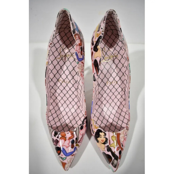 Christian Louboutin Hot Chick 100 Pink Patent Leather Bored Red Heel Pump 40 - Picture 7 of 12